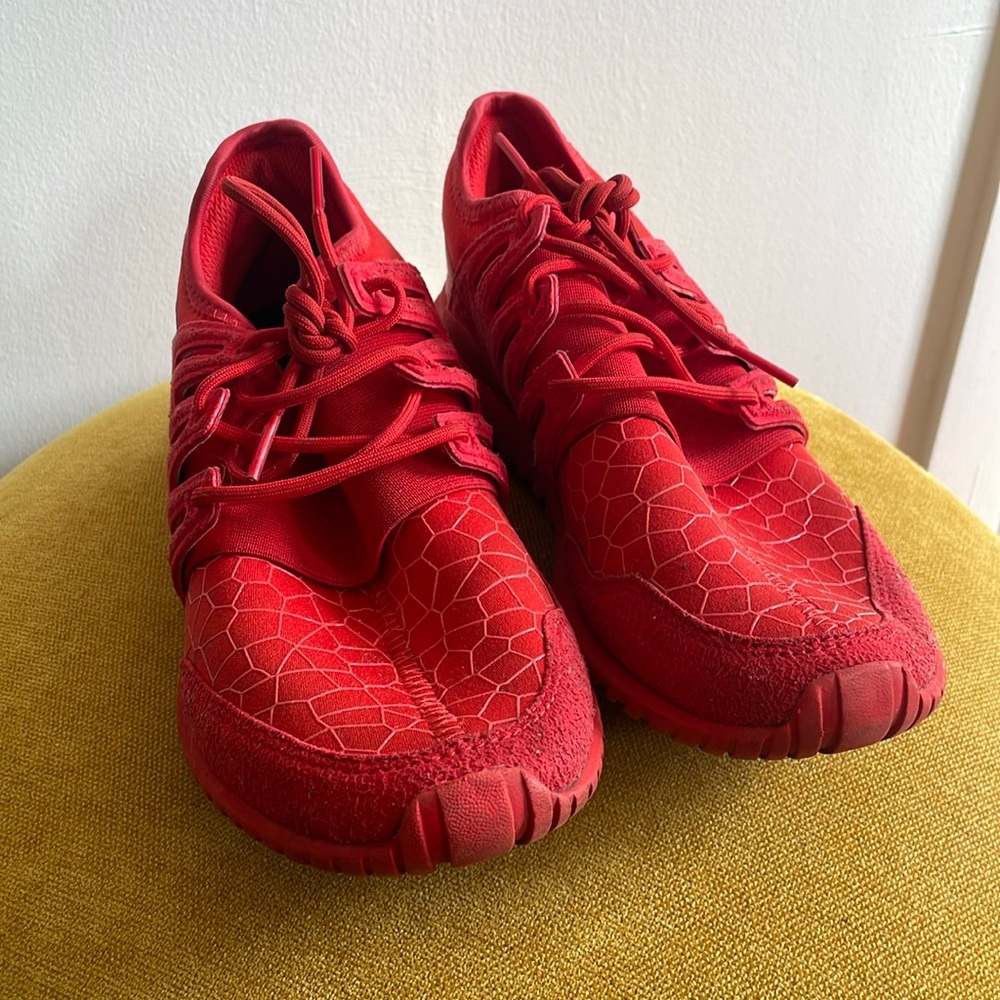 Adidas Red Sneakers Size 6 kids